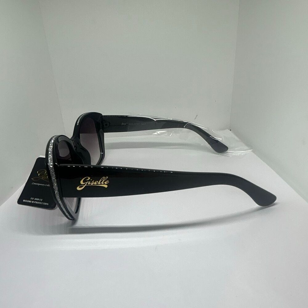 Giselle Oversized Glam Sunglasses UV400 Rhinestone Accent NWT - Picture 2 of 3